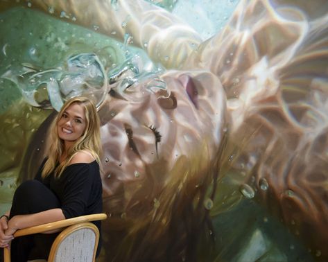 Realistic Underwater Paintings Inspired By My Memories Of Water | Bored Panda Women Underwater, Water Artists, Underwater Painting, Hyper Realistic Paintings, Underwater Art, Figurative Artists, Realistic Paintings, A Level Art, Hyperrealism