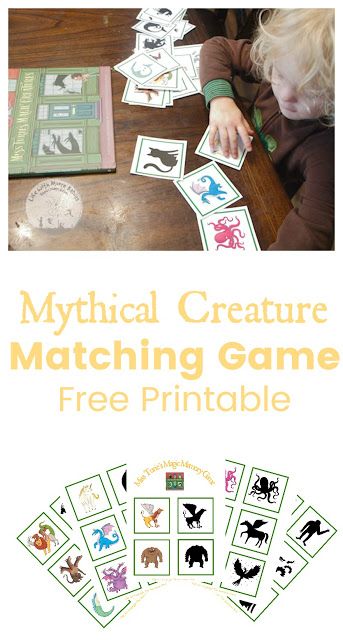 Free Printable Mythical Creature Shadow Matching Game for Preschool! A great follow up to reading Miss Turie's Magic Creatures! #matching #game #printable #book Magical Creatures Preschool, Mythical Creatures Preschool Activities, Dragon Theme Preschool, Shadows Preschool, Game For Preschool, Magic Creatures, Shadow Matching, Game Life, Theme Preschool