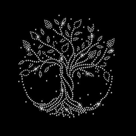 PRICES MAY VARY. Tree of Life -- The patch is a tree pattern of crystal rhinestone pavement with a line art aesthetic and a strong and unique style in a novel design. The tree of life is usually a symbol of life, strength and tenacity, always alive! Ideal for DIY decorating and restoring your clothes, hats and shoes. Size Details -- Size is about 11.69 inch(297mm) wide, 8.27 inch(210mm) long. The size is suitable for larger items such as T-Shirt, hoodie, vests and coats, create your own unique s Rhinestone Designs Pattern Template, Rhinestone Shirt Designs, Rhinestone Decal, Clothing Repair, Rhinestone Designs Templates, Patch Clothing, Rhinestone Designs Pattern, Rhinestone Heat Transfer, Symbol Of Life