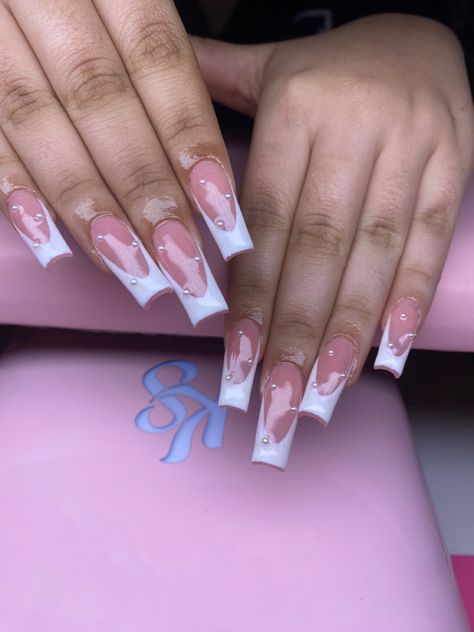 Pink French Tip, Classy Acrylic, Tapered Square Nails, Nail Techniques, Tapered Square, Pink French, Basic Nails, Classy Acrylic Nails, Pink Nail Designs