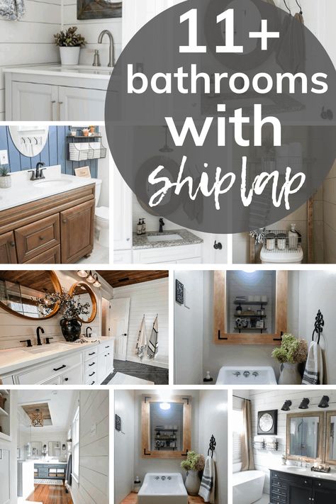 Are you thinking of installing shiplap into your bathroom? Get inspired with these 11+ ideas to help get you started on your bathroom renovation! #decor #shiplap #DIY