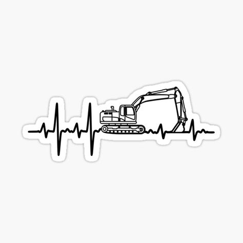 Excavator Tattoo Ideas, Heavy Equipment Tattoo, Excavator Tattoo, Construction Tattoo, Excavator Logo, N Logo Design, Equipment Operator, Heavy Equipment Operator, Construction Logo Design