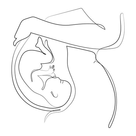 Line Drawing Pregnant, Drawing Pregnant, Sketching Ideas, Continuous Line Drawing, Art Line, Business Card Maker, Pregnant Woman, Woman Drawing, Card Banner