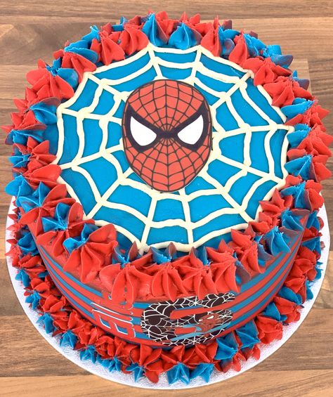 Spiderman Birthday Cake Buttercream, Cake Ideas Buttercream, Spiderman Cake Ideas, Spidey Cake, Birthday Cake Buttercream, Customised Cakes, Spider Man Cake, Spiderman Birthday Cake, Spiderman Coloring