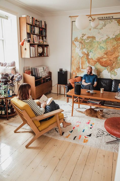 A Copenhagen Apartment Filled with Vintage Finds — THE NORDROOM Mini Shrine, Copenhagen Home, Copenhagen Apartment, Wegner Chair, Bohemian Apartment, The White Room, Sweden House, Stylish Apartment, Apartment Tour