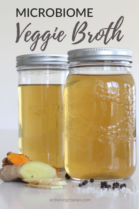 Microbiome Veggie Broth  - Active Vegetarian How To Make Broth From Ham Bone, Ham Bone Broth Slow Cooker, Ham Bone Broth Instant Pot, Ham Bone Broth, Ham Bone Recipes, Ham Stock, Homemade Ham, Homemade Bone Broth, Stock Recipes