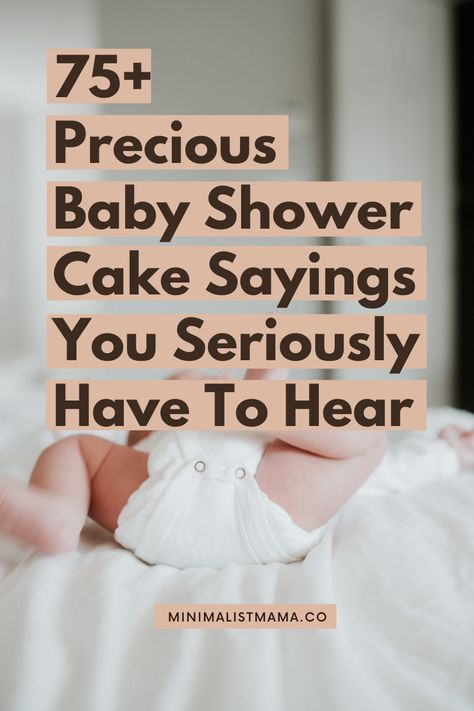 The sweetest list of cute baby shower cake sayings, messages and quotes for boys, girls and unknown gender baby showers! Baby Shower Cake Ideas Gender Neutral, Baby Shower Cake Ideas Unique, Baby Shower Sayings, Funny Baby Shower Cakes, Neutral Baby Shower Cake, Fall Baby Shower Cake, Cake Sayings, Unique Baby Shower Cakes, Baby Shower Cake Sayings