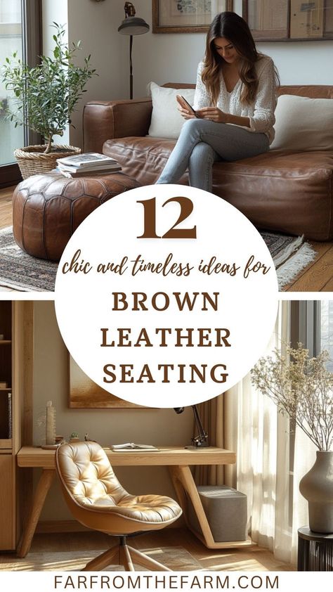 Elegant Brown Leather Seating Brown Leather Chair Living Room, Tan Leather Sofa Living Room, Tan Leather Furniture, Tan Leather Couch Living Room, Tan Leather Sectional, Rustic Leather Sofa, Tufted Leather Couch, Caramel Leather Sofa, Leather Sectional Living Room