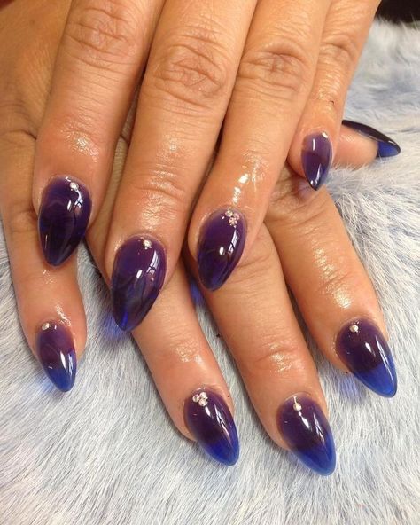 Teal Jelly Nails, Nails Inspiration Tips, Jelly Color Nails, Purple Jelly Nails, Best Nails, White Nail Polish, Jelly Nails, Dream Nails, My Nails