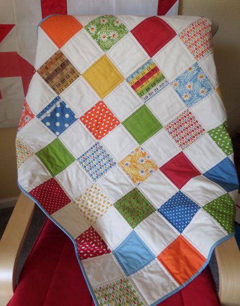 Vintage inspired baby or lap quilt made with American Jane fabric, 41 x 41 inches Vintage Inspired Room, Circle Quilt Patterns, Orange Prints, Circle Quilts, Quilt Patchwork, Handmade Baby Quilts, Vintage Toddler, Quilt Baby, Cozy Flannel