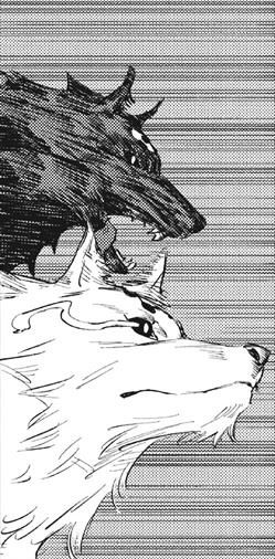 fushiguro's divine dogs in chapter 1 Fushiguro Dogs, Megumi Fushiguro Dogs, Divine Dogs, Jujutsu Kaisen Megumi Fushiguro, Demon Dog, Jujutsu Kaisen Manga, Monster Drawing, Dog Sketch, Megumi Fushiguro