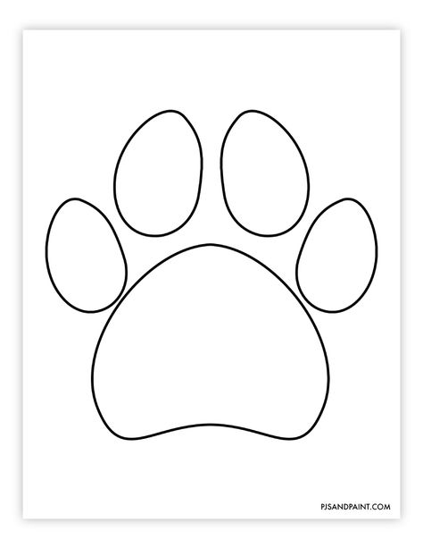 paw print template Paw Print Coloring Pages, Paw Print Template Free Printable, Dog Paw Template Free Printable, Animal Footprints Printable, Printable Paw Prints, Bear Dot To Dot, Paw Print Template, Paw Print Art Diy, Paw Print Stencil