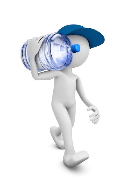 Un hombre con una botella de agua purifi... | Premium Photo #Freepik #photo #galon-agua #dispensador-agua #botella-plastico #agua-purificada Logo Design Water, Bottle Design Water, Save Water Poster, Water Drop Vector, Water Bottle Label Design, Unique Iphone Wallpaper, Water Icon, Qhd Wallpaper, Bottle Label Design