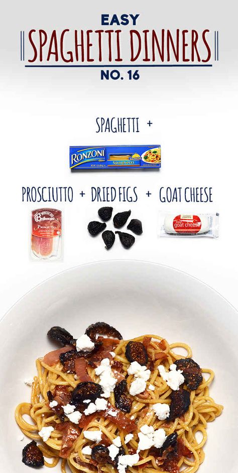 Recipe design Spaghetti Variations, Spaghetti Meals, Figs And Goat Cheese, Meat Spaghetti, Croatian Style, Free Noodles, Gf Pasta, Delicious Spaghetti, Spaghetti Dinner