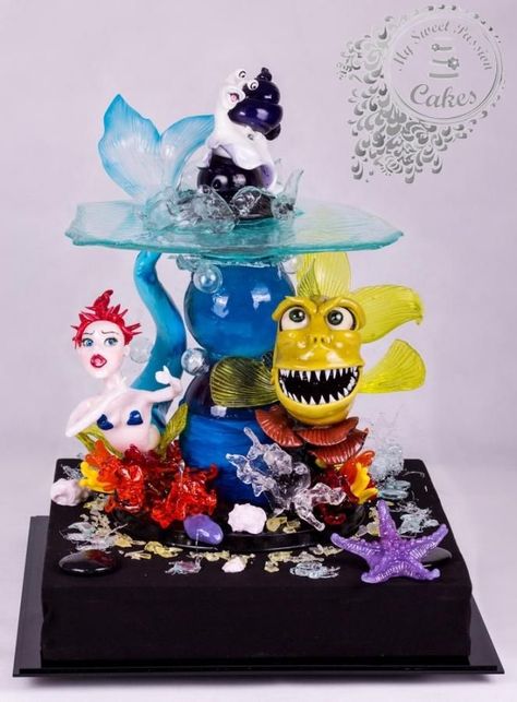 Underwater Cake, Sea Cake, Chocolate Sculptures, Modelling Chocolate, Sea Cakes, Specialty Cake, Sculpted Cakes, Cookie Tutorials, Pretty Dessert