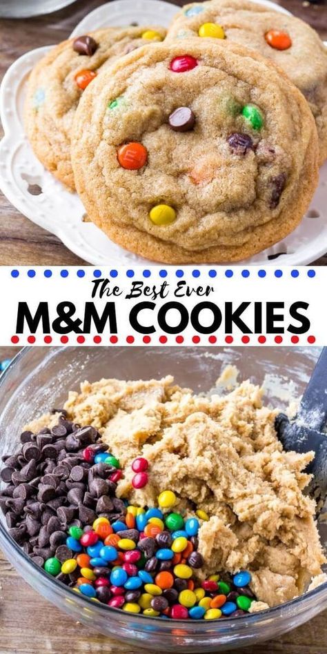 Mnm Cookies, M M Cookies, Chocolate Cookie Recipes, Cookies N Cream Cookies, Baking With Kids, Deilig Mat, Soft Cookie, Brownie Cookies, Easy Cookie Recipes