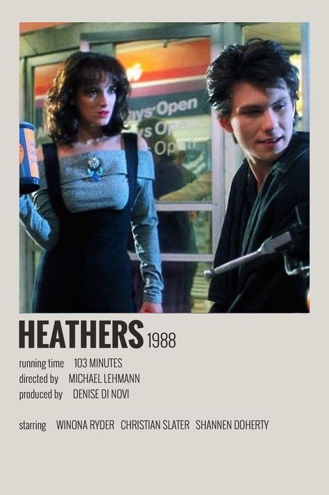 Polaroid Movie Poster, Quote Movie, Indie Movie Posters, Heathers Movie, Iconic Movie Posters, Movie Card, Girly Movies, Film Posters Minimalist, Film Posters Vintage