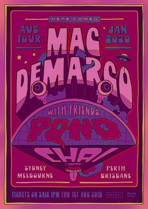 i made this poster! <3 Mac Demarco, Concert Poster, Mac, Concert, Music, Wall