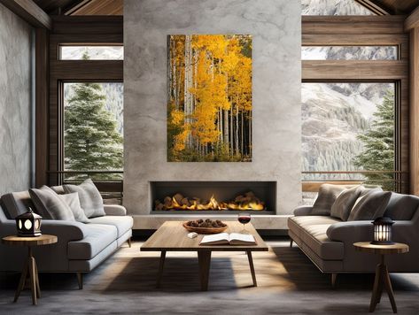 Colorado Golden Fall Aspen Tree Photo Wall Art Prints Autumn - Etsy Monte Everest, Aspen Tree, Mountain Forest, Forest Wall, Aspen Trees, Colorado Mountain, Springfield Mo, A Moment In Time, Mountain Wall Art