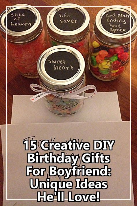 Looking for the perfect way to surprise your boyfriend on his special day? Discover 15 creative DIY birthday gifts for boyfriend that are not only unique but also heartfelt. From personalized keepsakes to fun, handmade treats, these ideas will show how much you care. Get inspired to craft memorable gifts that he'll cherish forever. Transform your love into a tangible expression with these thoughtful DIY projects! Creative Diy Birthday Gifts, Diy Birthday Gifts For Boyfriend, Creative Gift Ideas For Boyfriend, Gifts For Boyfriend Unique, Couples Journal, Gift Ideas For Boyfriend, Creative Gift Ideas, Birthday Gifts For Boyfriend Diy, Boyfriend Diy