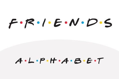 An alphabet in the style of the classic TV show Friends. The pack includes letters A-Z as well as three dots for placing in between each letter. You also might... Tv Show Friends, Friend Logo, Free Friends, Teacher Signs, Friends Font, Three Dots, Cricut Fonts, Friends Party, Friends Show