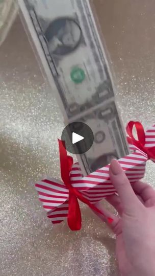 Christmas Surprise Money Pull Pouch | Get ready for a holiday treat with our candy-inspired pull-out money pouch! 🎁Pull the tab to reveal a delightful string of bills emerging from your candy. 🍭 | By LrinaFacebook Money Pouch, Christmas Surprise, Christmas Money, Money Box, Holiday Treats, Christmas Wrapping, Christmas Candy, A Holiday, Kids Christmas