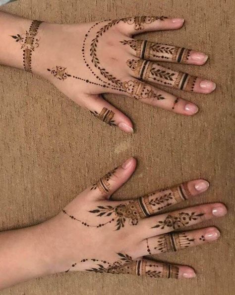 Mehndi Designs Eid Special, Mehendi Designs For Hands Simple, Mehndi Design For Beginners, Mehendi Designs For Hands, Tattoo Designs Hand, Henna Designs Wrist, Mehndi Designs Fingers, Tato Henna, Finger Henna Designs