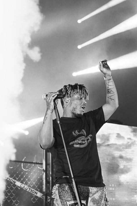 Juice Wrld Poster, Poster Print, Juice, Black And White, White, Black