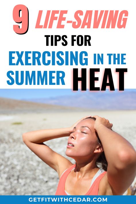 exercising in the summer heat How To Stay Cool In The Heat Outside, Ways To Stay Cool In The Heat, How To Stay Cool In The Heat, Summer Workouts, Certified Personal Trainer, Summer Workout, Hot And Humid, Running Tips, Beat The Heat