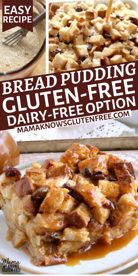 Bread Pudding Gluten Free, Gluten Free Dairy Free Bread Pudding, Gluten Free Bread Pudding Easy, Gf Bread Pudding Recipe, Gf Bread Pudding, Bread Pudding Dairy Free, Dairy Free Bread Pudding, Gluten Free Bread Pudding Recipes, Teen Recipes