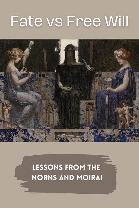 Explore the age-old debate of Fate vs Free Will through the ancient myths of the Norns and Moirai. #fate #freewill #norns #moirai #fates The Norns, Ancient Goddesses, Greece Travel Guide, Free Will, Ancient Myths, You Can Be Anything, Norse Mythology, Greece Travel, Costume Design