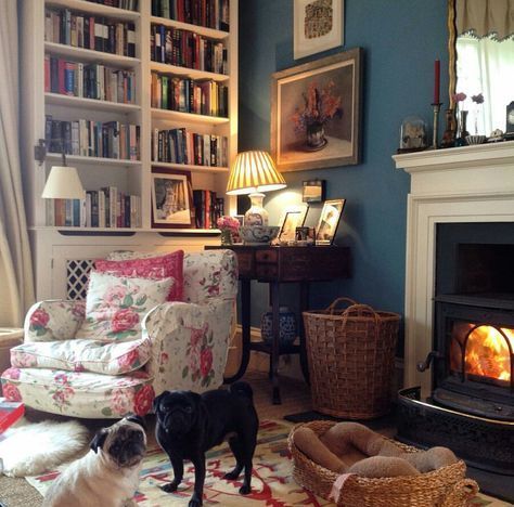 Follow along with my adventures as a preppy empty nester supermodel trophy wife living the dream on the South Shore of Massachusetts. English Interior, English Country Decor, Pug Dogs, English Home, English Decor, English Country Style, Sitting Rooms, English Cottage Style, Cottage Interiors