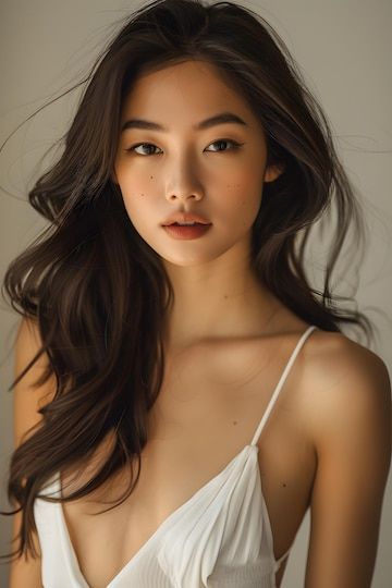 Premium Photo | Captivating Studio Portrait of Asian Model Female Portrait Asian, Australian Model Women, Girl Portrait Reference, Pretty Asians With Glasses, Asian Female Portrait, Japanese Modeling Female, Woman Portrait Reference, Model Face Poses, Asian Woman Face Claim