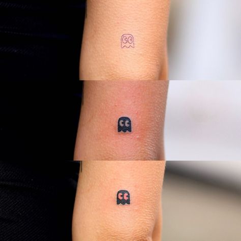 Handpoked mini Pac Man 😘 Done @igloo_shop Pacman Ghost Tattoo, Pac Man Tattoo, Pacman Tattoo, Pacman Ghost, Ghost Tattoo, Stick N Poke Tattoo, Poke Tattoo, Stick And Poke, Family Tattoos