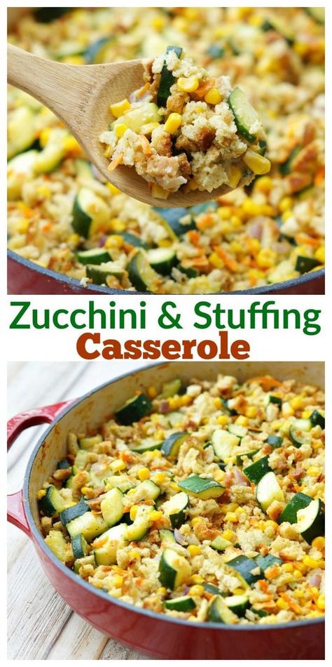 Zucchini Stuffing Casserole, Zucchini Side Dish Recipes, Stove Top Stuffing Recipes, Stove Top Stuffing, Zucchini Casserole Recipes, Zucchini Side Dishes, Zucchini Casserole, Zucchini Recipe, Stuffing Casserole