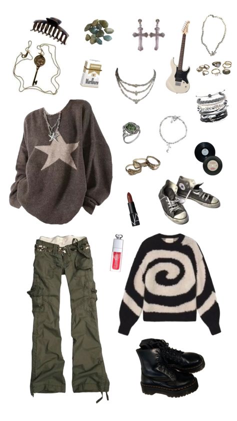 Stargirl Aesthetic Outfits, Stargirl Clothes, Stargirl Fashion, Stargirl Style, Grunge Punk Outfits, Stargirl Outfits, Outfits Layout, Downtown Fashion, Nyc Downtown