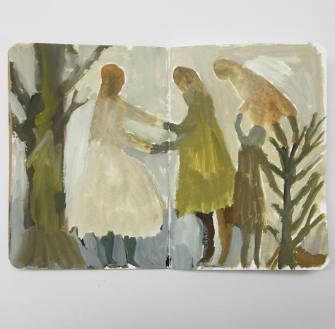 ALONGTIMEALONE: paintinthemargins:  sketchbook - gouache  C Cullis... Cathy Cullis, Jorge Gonzalez, Painting Sketchbook, I Am An Artist, Artist Sketchbook, Intuitive Art, Painting People, Learn Art, Sketchbook Inspiration