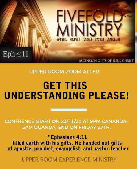 UPPER ROOM EVANGELICAL MINISTRY - FIVEFOLD MINISTRY Ephesians 4, His Hands, Jesus Christ, Jesus