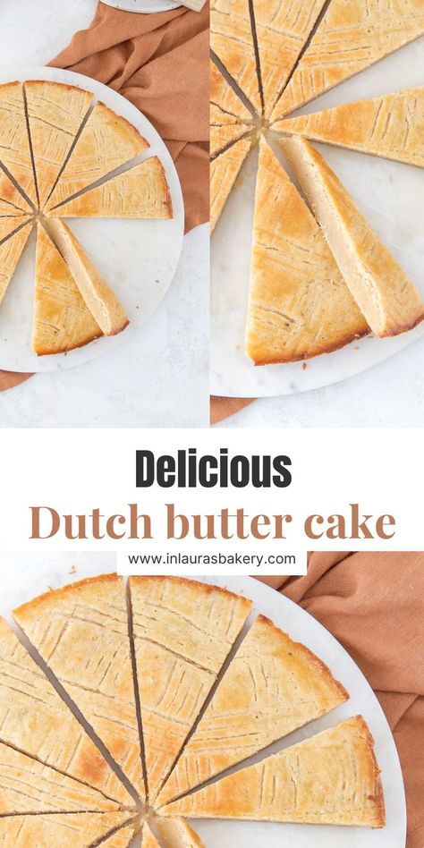 Boterkoek Dutch butter cake Boterkoek Recipe, Dutch Butter Cake Recipe, Dutch Baking, Mini Pancakes Recipe, Dutch Butter Cake, Breakfast Cake Recipes, English Recipes, Lemon Bars Easy, Carrot Cakes