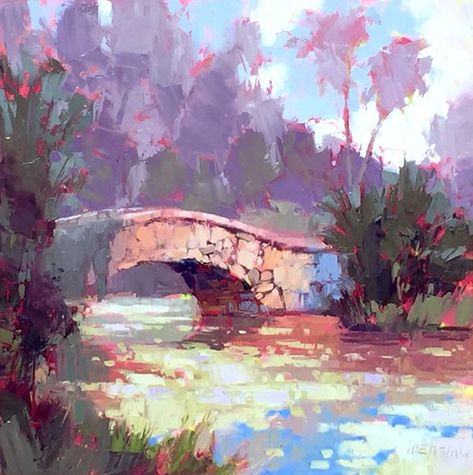 David Mensing Paintings, David Mensing, Marla Baggetta, Stone Bridges, Environment Painting, Stone Bridge, Vero Beach, Plein Air Paintings, Traditional Paintings