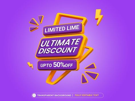 Discount offer badge with editable text ... | Free Psd #Freepik #freepsd #3d-label #offer-3d #tag-3d #3d-banner Offer Creative Ads, 3d Banner, Free Psd Files, Discount Banner, 3d Text Effect, 3d Text, Text Effect, Discount Offer, Creative Ads