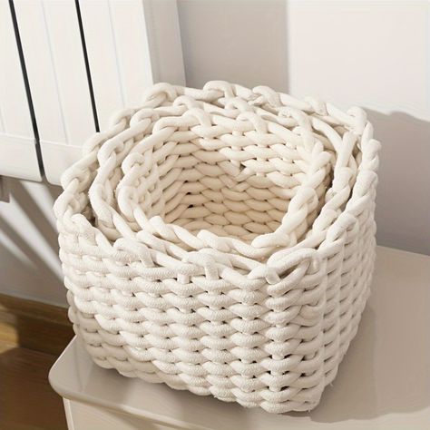 Faster shipping. Better service Bedroom Organisation, Baskets For Men, Fabric Storage Baskets, Snack Storage, Woven Baskets Storage, Desktop Storage, Organizing Bins, Room Inspiration Bedroom, Fabric Storage