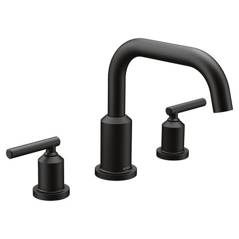 Moen Gibson, Black Tub, Roman Tub Faucets, Roman Tub, Tub Spout, Widespread Bathroom Faucet, Tub Filler, Faucet Handles, Tub Faucet