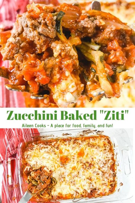 Zucchini baked ziti is the low carb version of the favorite Italian dish yet still gives you that cheesy comfort food feeling! You are going to want to bookmark this recipe because it's guaranteed to be a family favorite! Low Carb Low Fat Recipes, Low Carb Casseroles, Boiled Egg Diet Plan, Low Carb Zucchini, Boiled Egg Diet, Low Carb Low Sugar, Low Carb Baking, Baked Ziti, Low Carb Diet Recipes