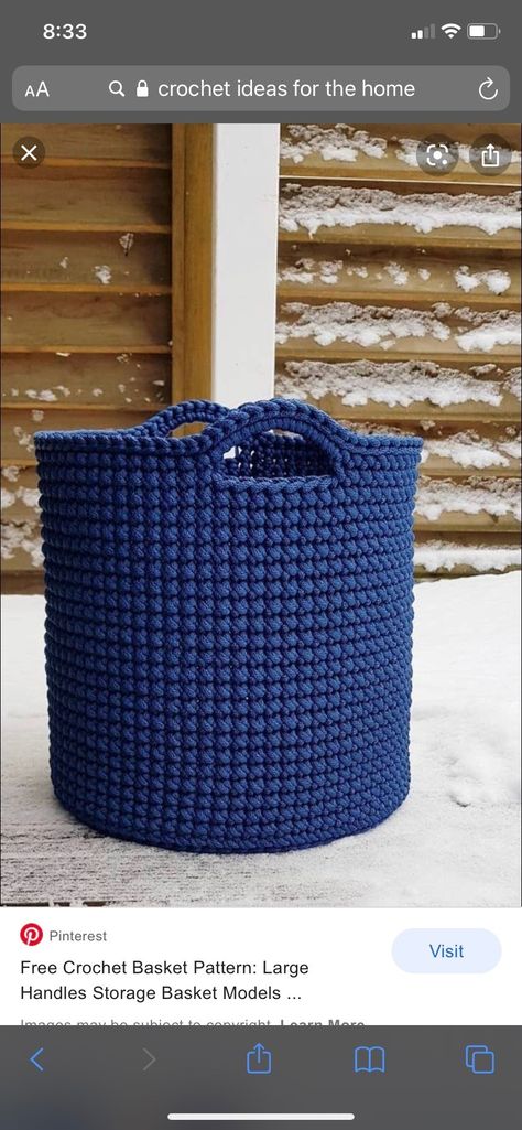 Crochet Storage Baskets Free, Crochet Basket Pattern Free, Crochet Storage Baskets, Crochet Storage, Yarn Storage, Basket Pattern, Knit Basket, Crochet Basket Pattern, Handmade Baskets