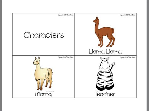 Getting Llama Llama Misses Mama, Mama Llama, Read Aloud Activities, Llama Llama, Interactive Read Aloud, Visual Supports, Personal Pronouns, Rhyming Books, Preschool Speech