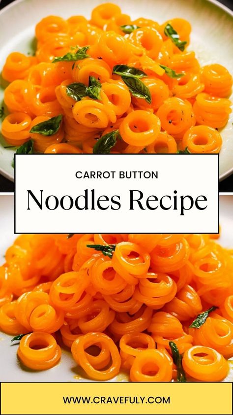 Carrot Button Noodles Recipe – Cravefuly Carrot Button Noodles, Carrot Noodle Recipes, Carrot Spaghetti, Carrot Pasta, Carrot Noodles, Butter Alternative, Potato Noodles, Noodles Recipe, Fried Vegetables