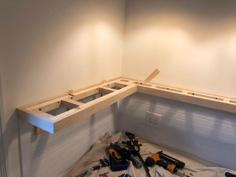 How Deep Should Kitchen Shelves be? (Ideas and Tips) Ikea Cabinet Kitchen, Ikea Godmorgon, Ikea Cabinet, Custom Floating Shelves, Kitchen Shelving, Ikea Kitchen Design, Custom Bathroom Vanity, Kitchen Wall Cabinets, Open Kitchen Shelves