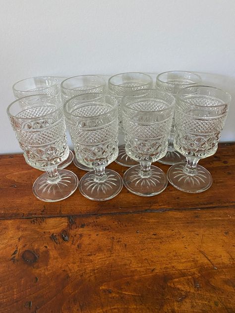 Hobnail Glassware Vintage, Anchor Hocking Jars Storage, Anchor Hocking Glassware Ad, Glass Drawer Knobs, Anchor Hocking Vintage, Vintage Anchor Hocking Glassware, Ladies Luncheon, Fruit Cups, Glass Tray