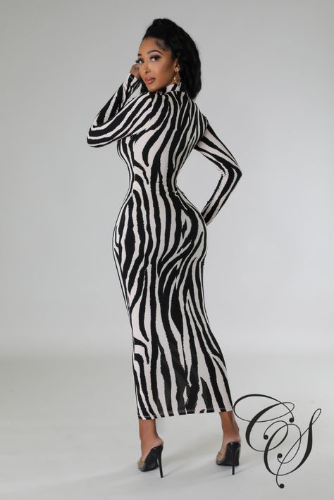 Zebra print dress outfit